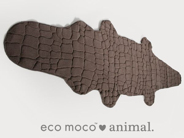 吸水性抜群！ecomoco animal / クロコダイルワニ型マット